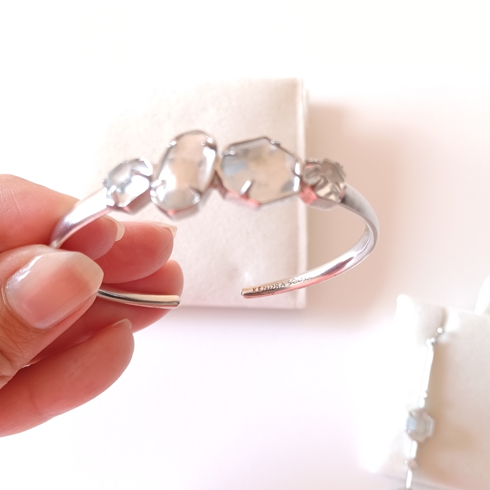 Kendra Scott Silver Bracelet & Earrings - Picture 3 of 13